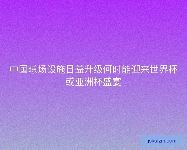 中国球场设施日益升级何时能迎来世界杯或亚洲杯盛宴